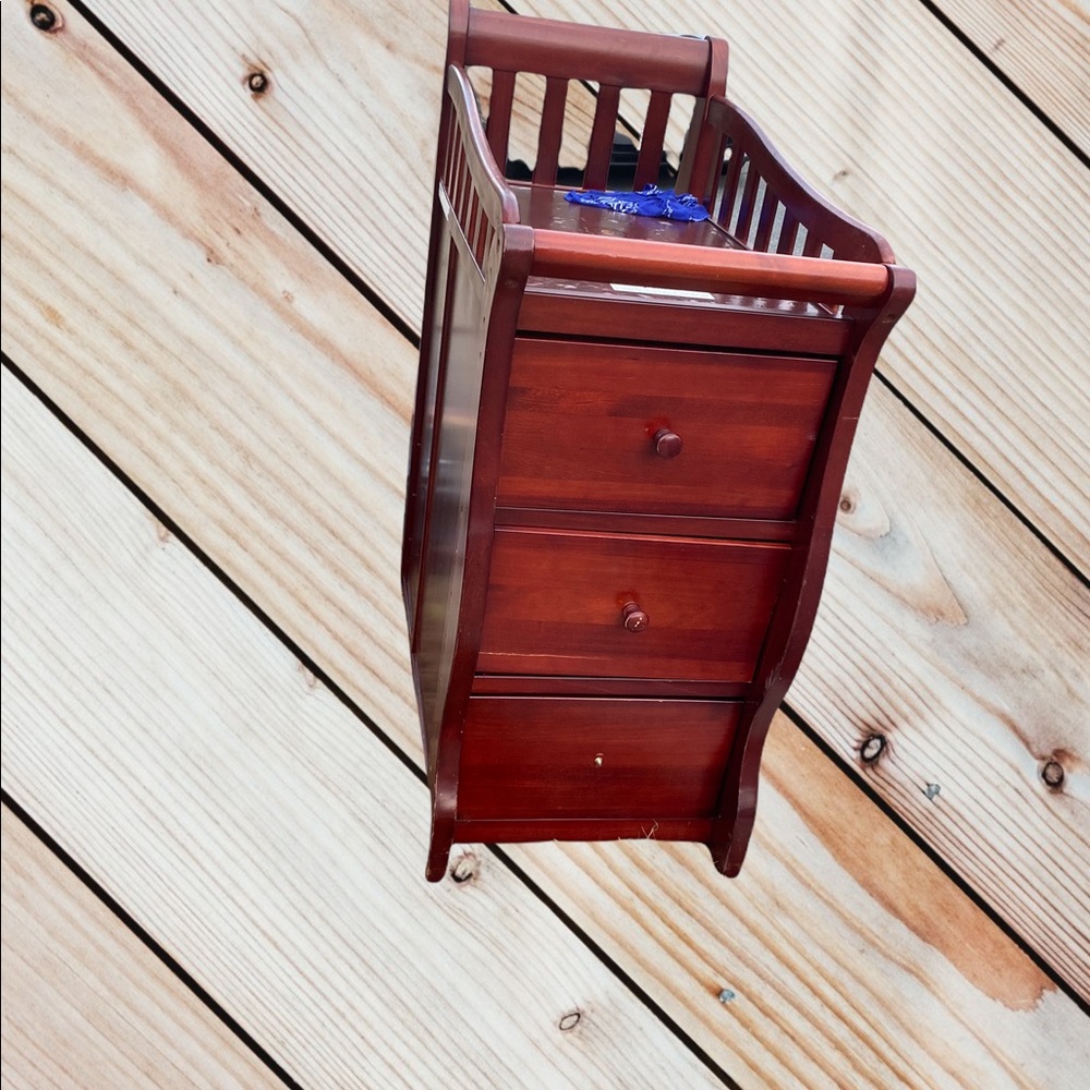 Baby full bed and side cabinet